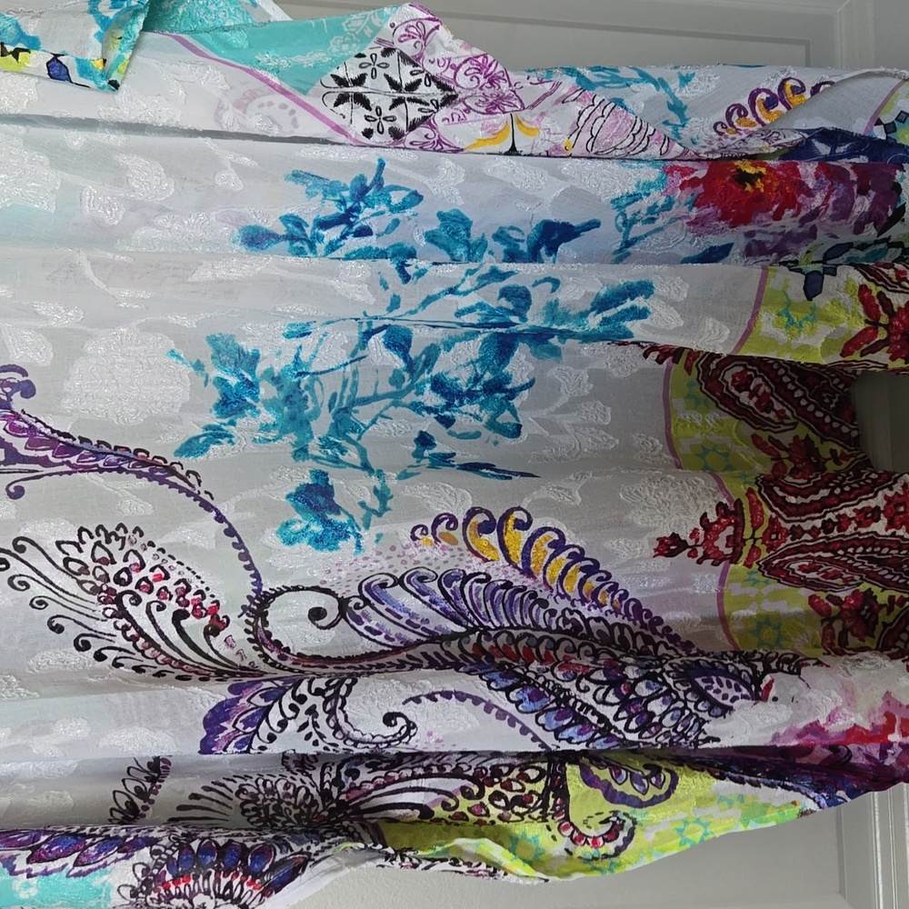 Chico's Multi-Colored Patterned Kimono - image 5